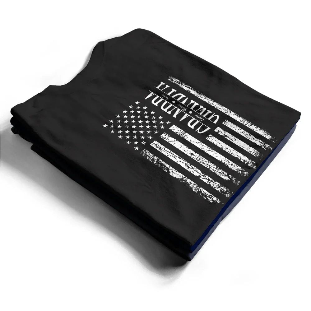 Stars & Stripes Dad Grandpa We Love You - Personalized T Shirt