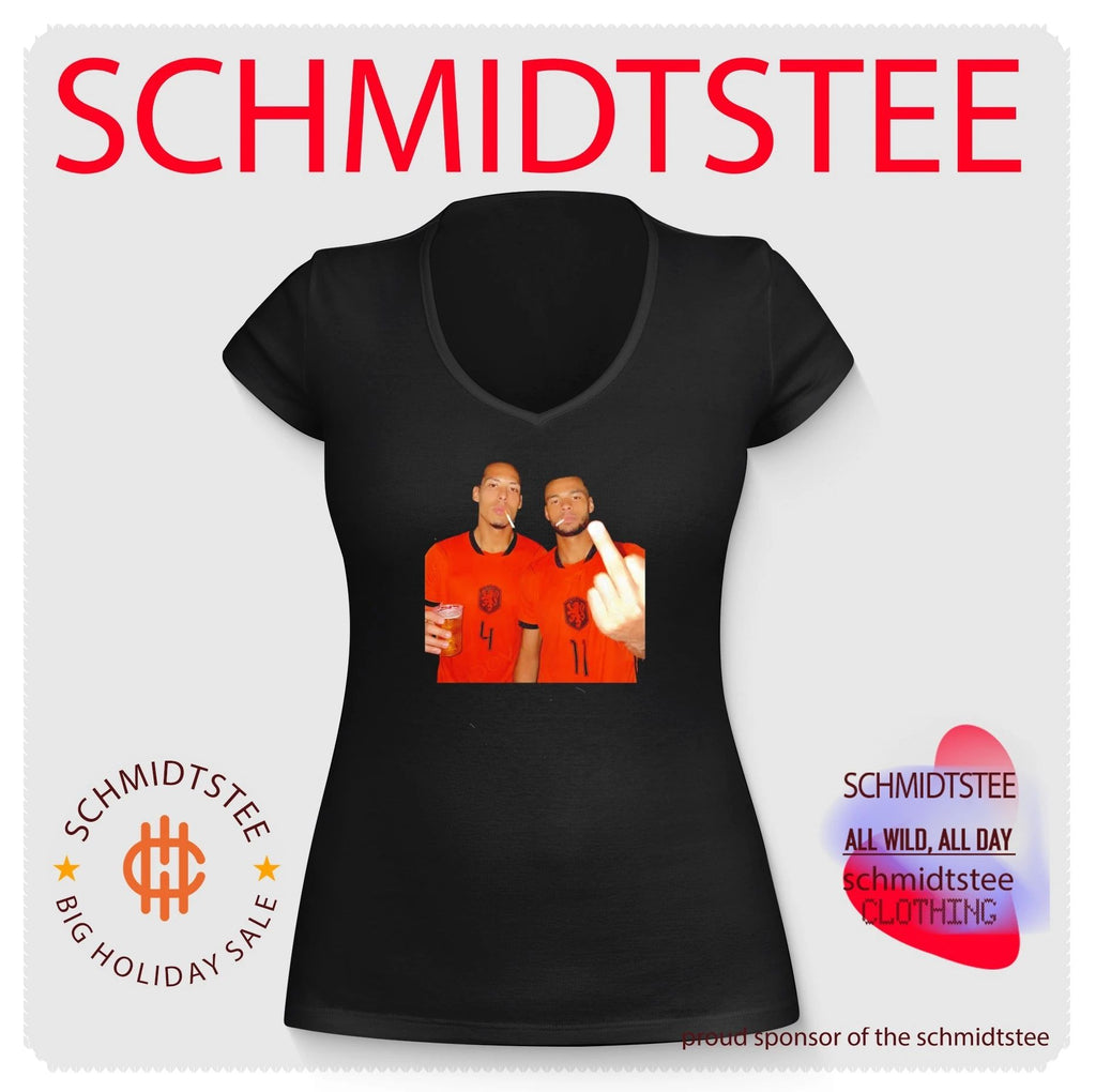 Virgil van Dijk and Cody Gakpo Netherlands National Team middle finger shirt
