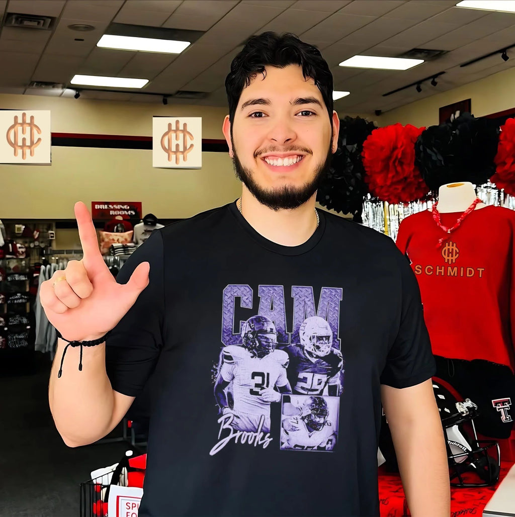 Cam Brooks Texas Longhorns Football NCAA graphic shirt