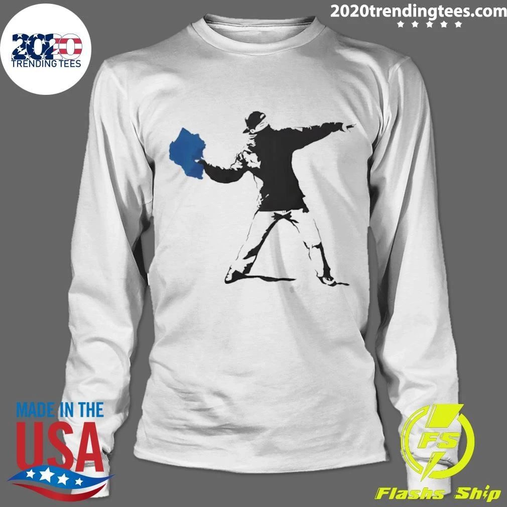 Blue Strip Paint Thrower Team Algae Political Shirt