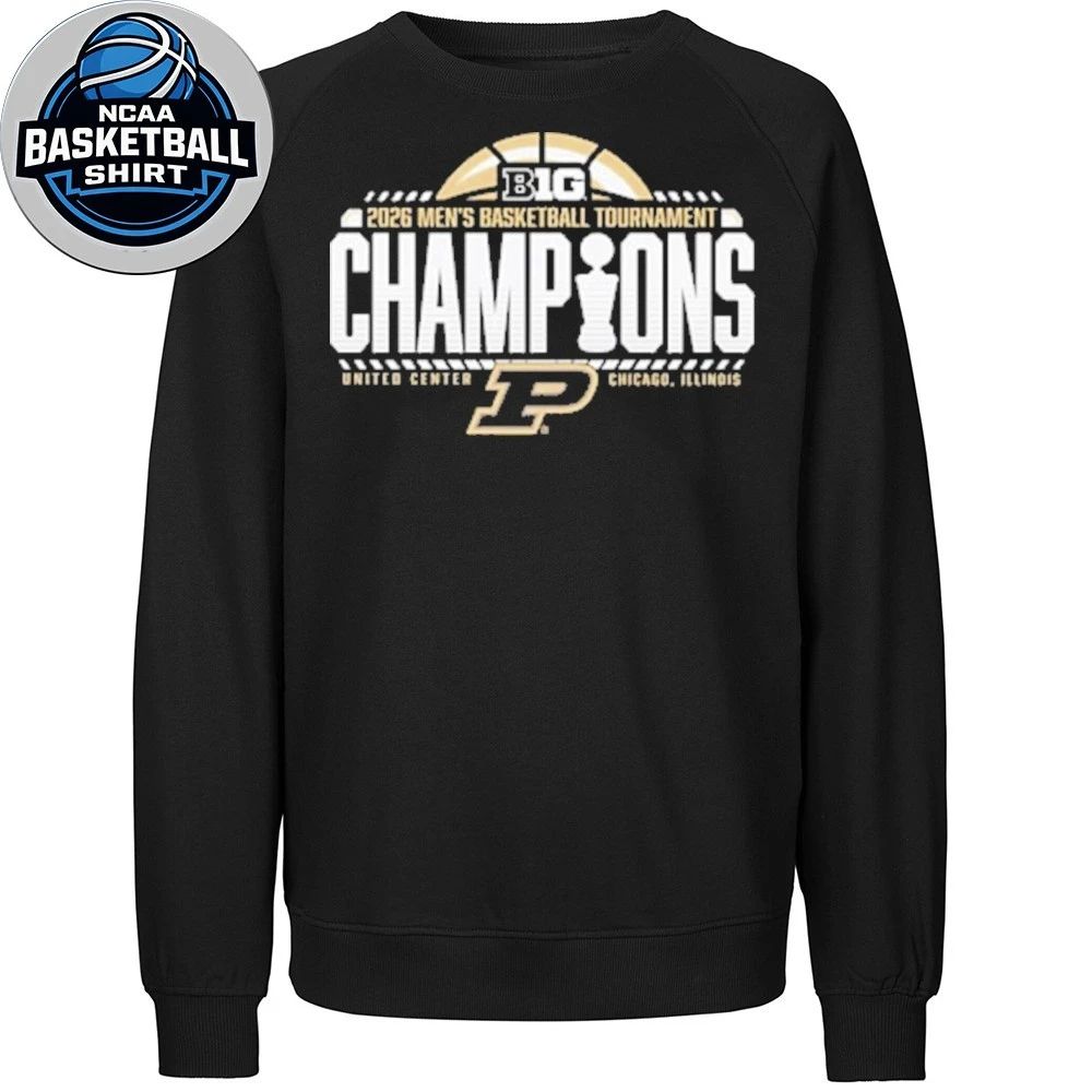 Purdue Boilermakers 2026 Men’s Basketball Tournament Champions United Center Chicago Illinois Logo T-Shirt