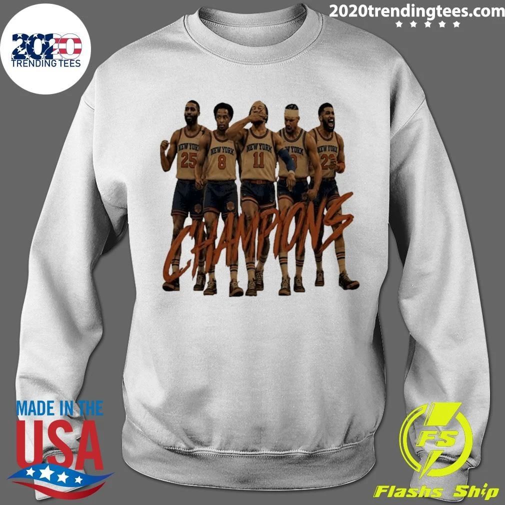 Knicks Championship Player Collage Pose Star Shirt