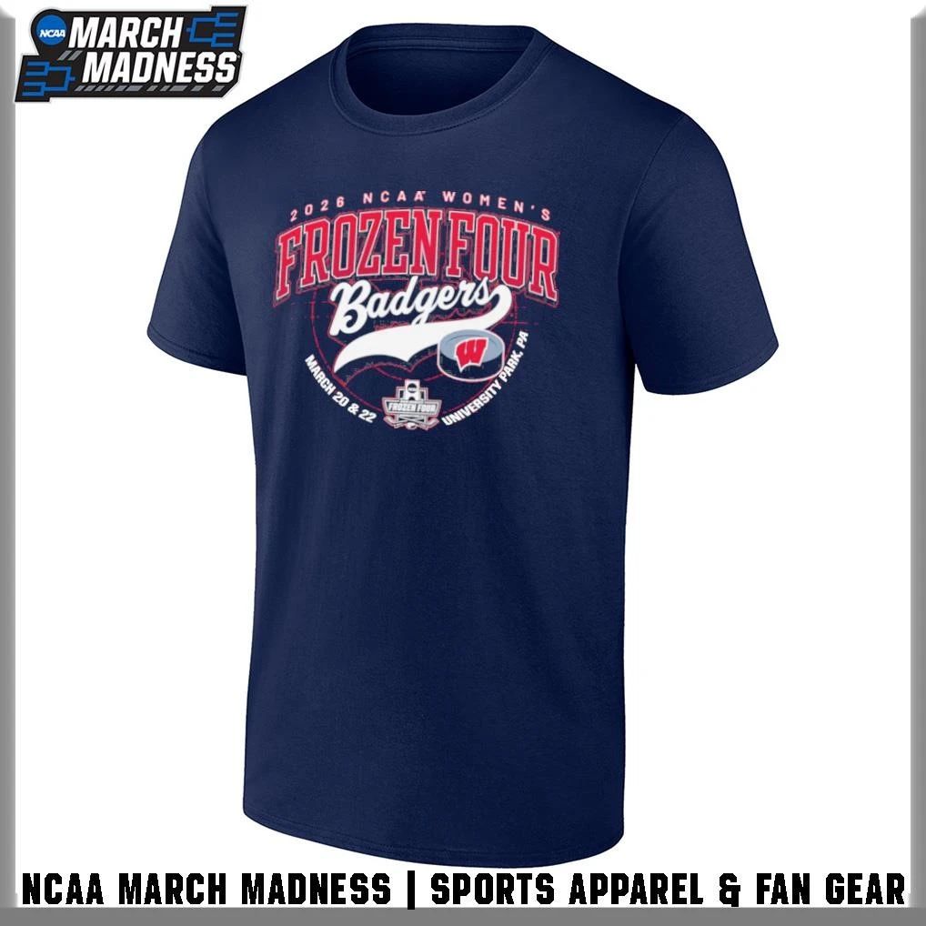 Wisconsin Badgers 2026 NCAA Women’s Hockey Frozen Four Bound T-Shirt