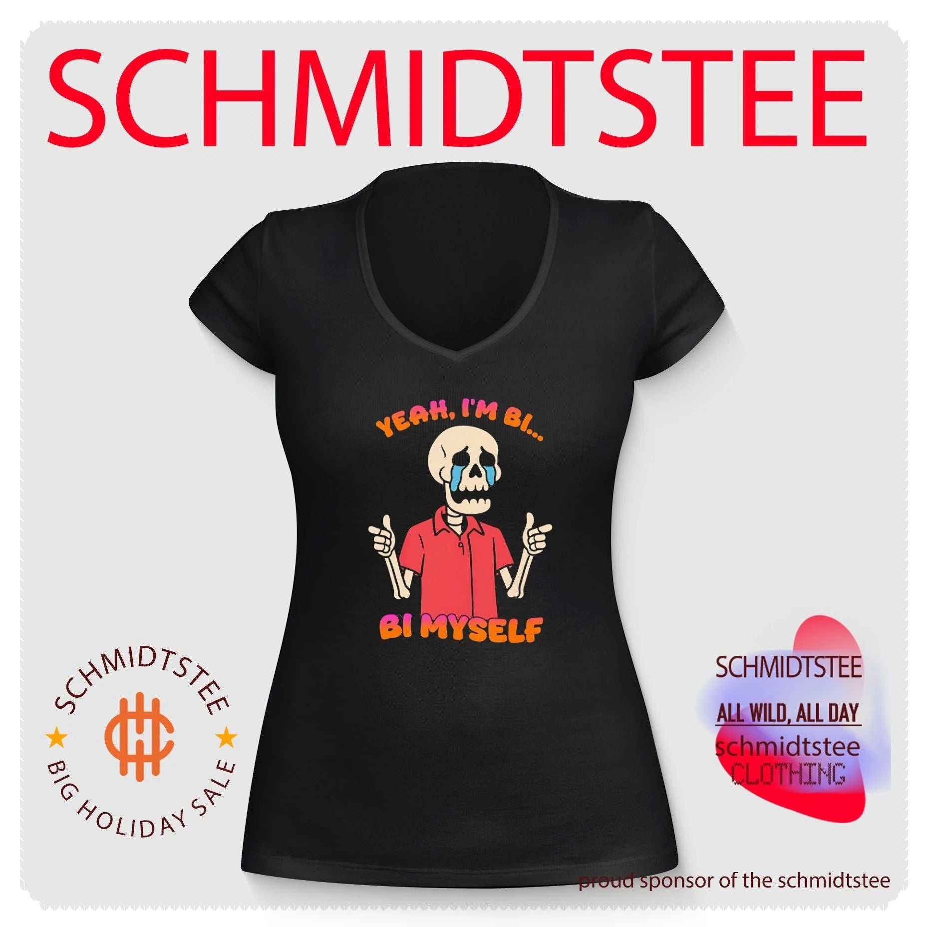 Yeah I’m Bi Bi Myself Skeleton bisexual shirt