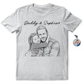 Custom Photo Pencil Sketch Best Dad Grandpa Ever Portrait - Personalized T Shirt
