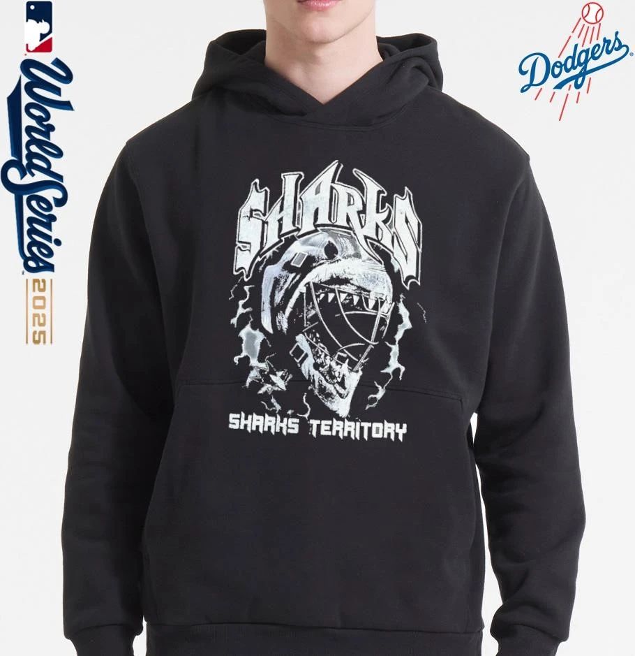 San Jose Sharks The Wild Collective Helmet Band T-Shirt