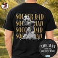 Custom Photo Soccer Football Dad Vintage Greatest Balls - Personalized T Shirt