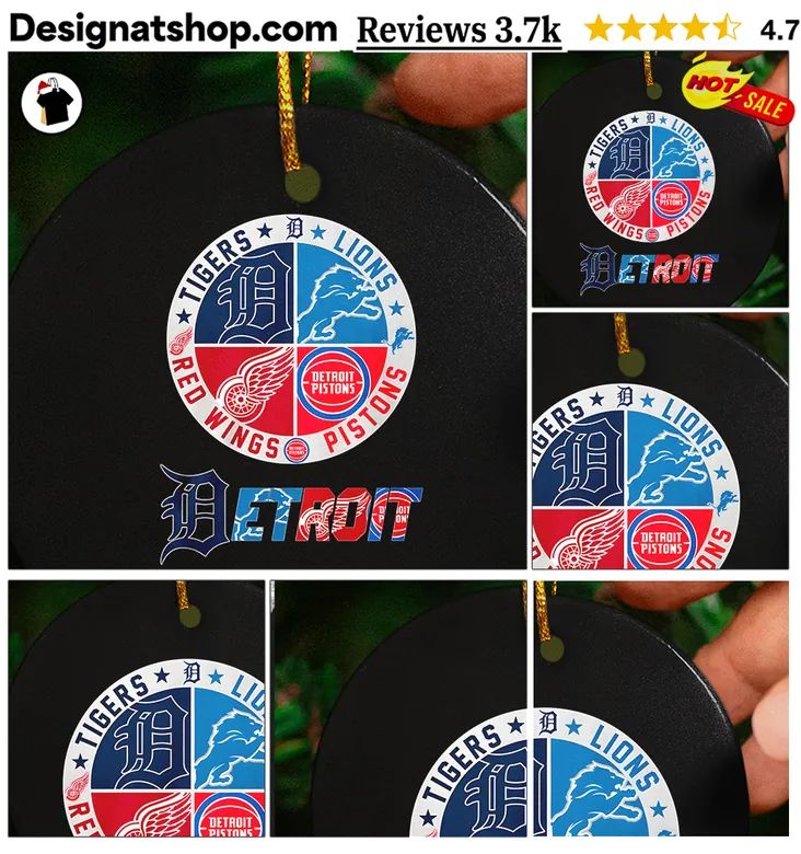 Detroit Tigers Lions Red Wings Pistons Sports Teams Logos Detroit Shirt