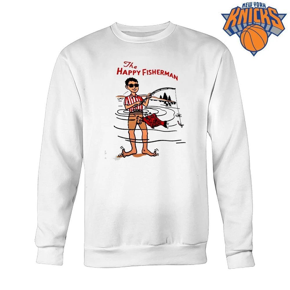 The Happy Fisherman Funny Naughty Fishing Humor Meme Shirt