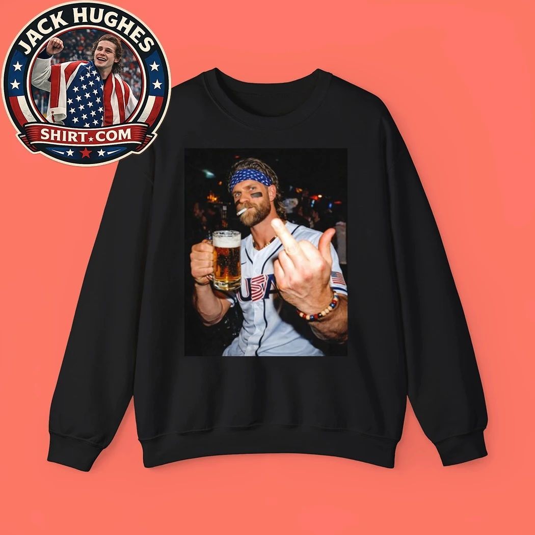 Original Bryce Harper Team Usa Wbc After Hours Middle Finger Women Shirt