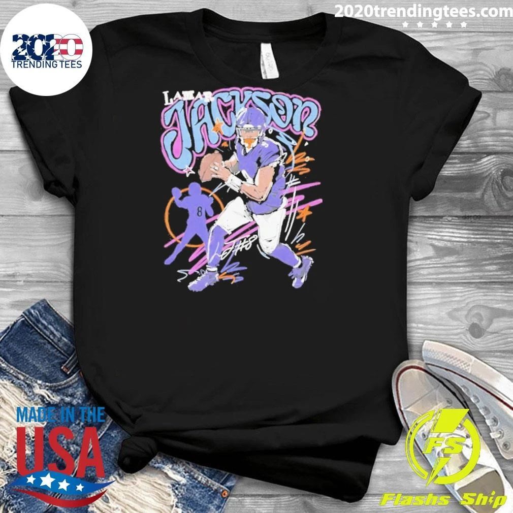Baltimore Ravens Lamar Jackson Player Signature Scribble Shirt