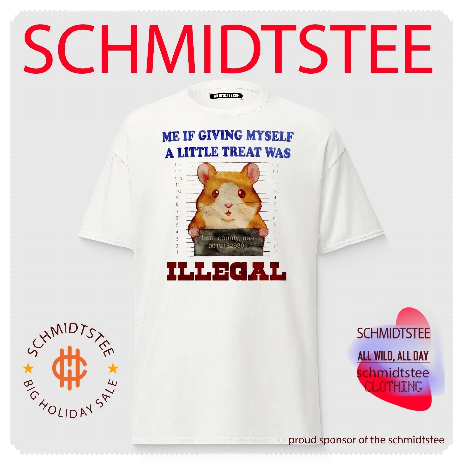 Me if Giving Myself a Little Treat Was Illegal Hamster Mugshot shirt