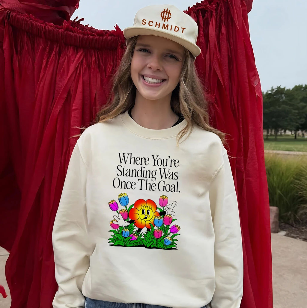 Where You’re Standing Was Once the Goal Flower Cartoon shirt