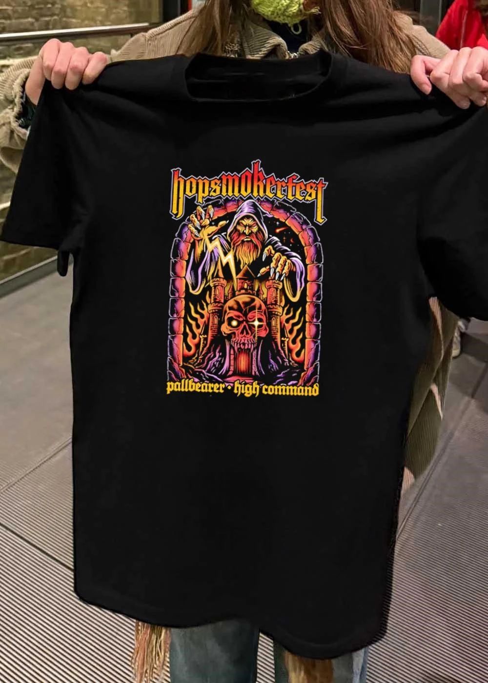 Hopsmokerfest Pallbearer High Command Wizard Casting Lightning Bolt T-Shirt