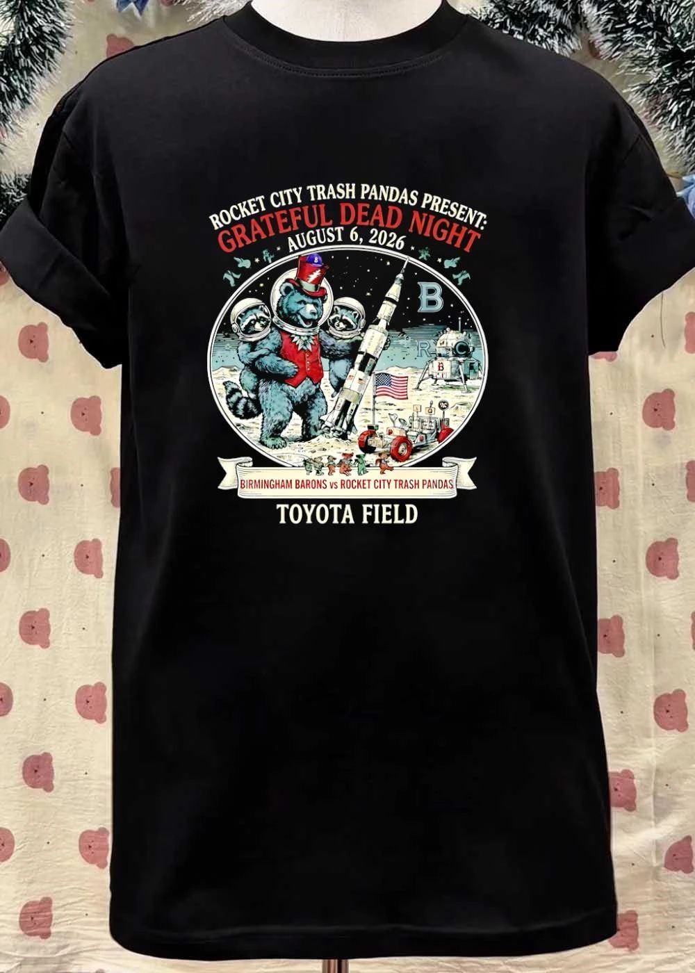 Rocket City Trash Pandas Grateful Dead Night August 6 2026 Toyota Field T-Shirt
