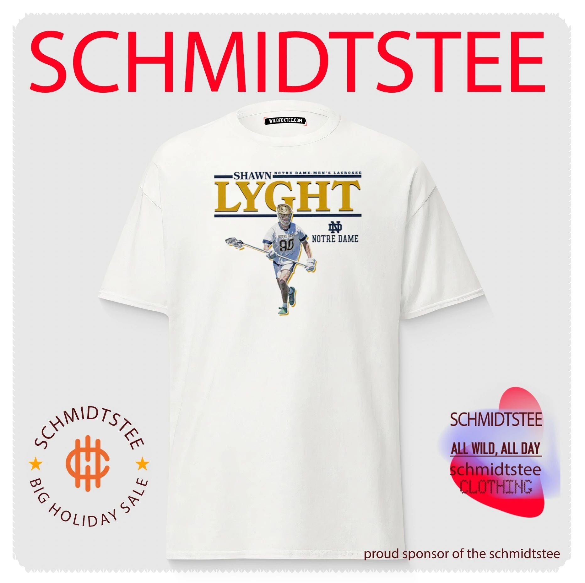 Shawn Lyght Notre Dame Men’s Lacrosse Fighting Irish shirt