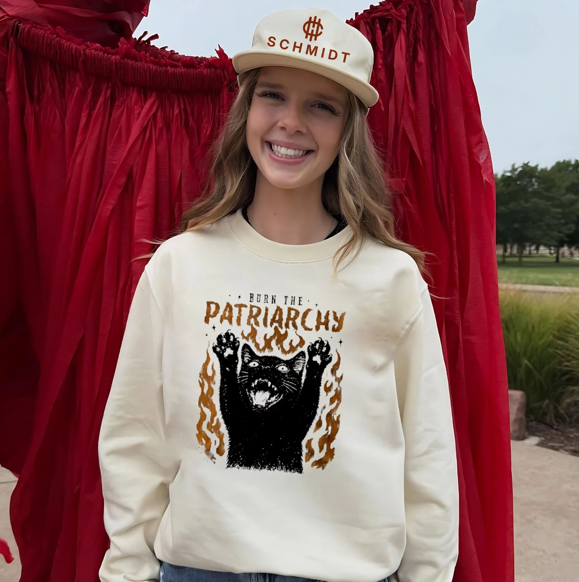 Burn the Patriarchy Feminism Cat feminist shirt