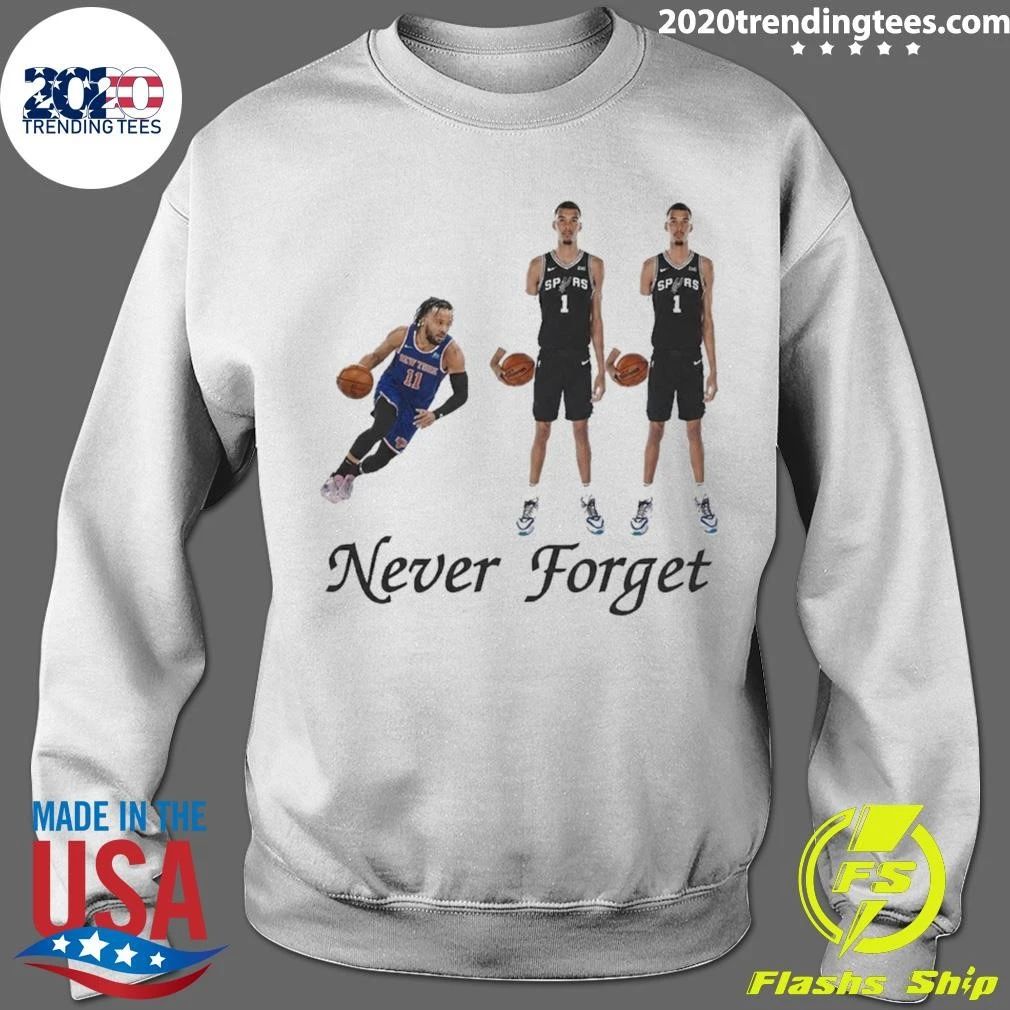 Jalen Brunson And Victor Wembanyama Never Forget 2026 Tee Shirt