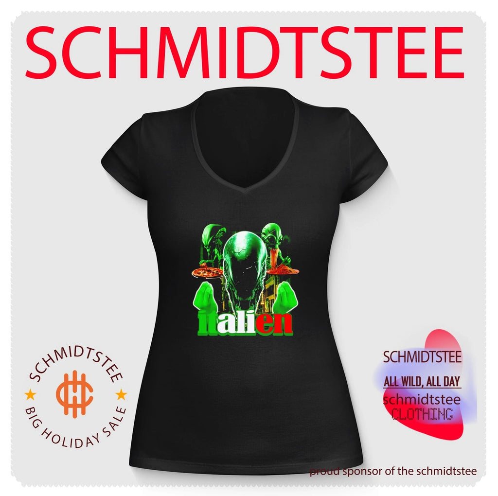 Italien Alien Eating Pizza and Pasta Xenomorph shirt