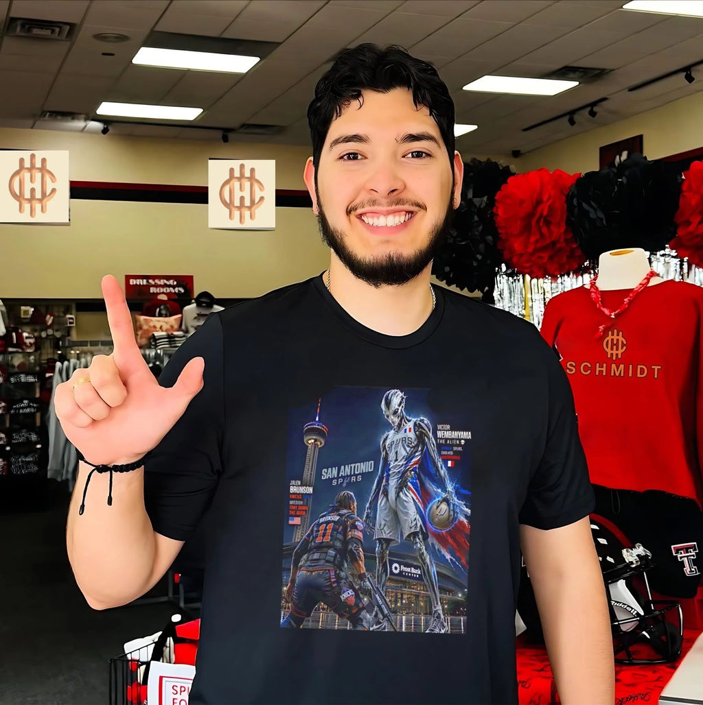 Brunson Knicks versus Alien Spurs illustrated shirt