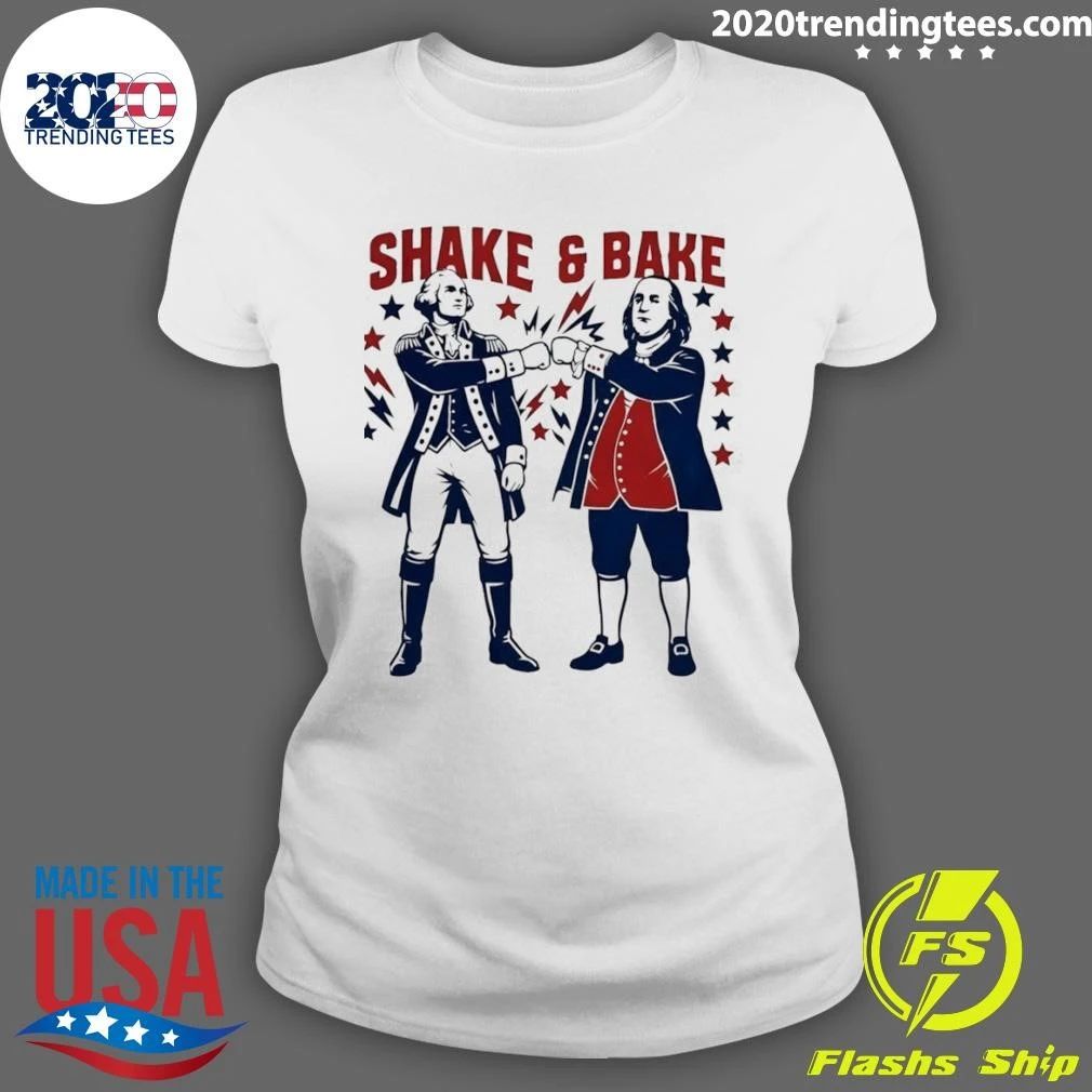 George Washington And Benjamin Franklin Shake And Bake Patriotic Founding Father 4th Of July Shirt