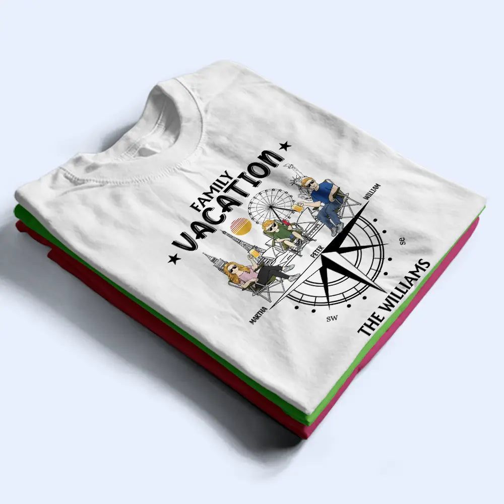 Family Vacation Compass - Personalized T Shirt