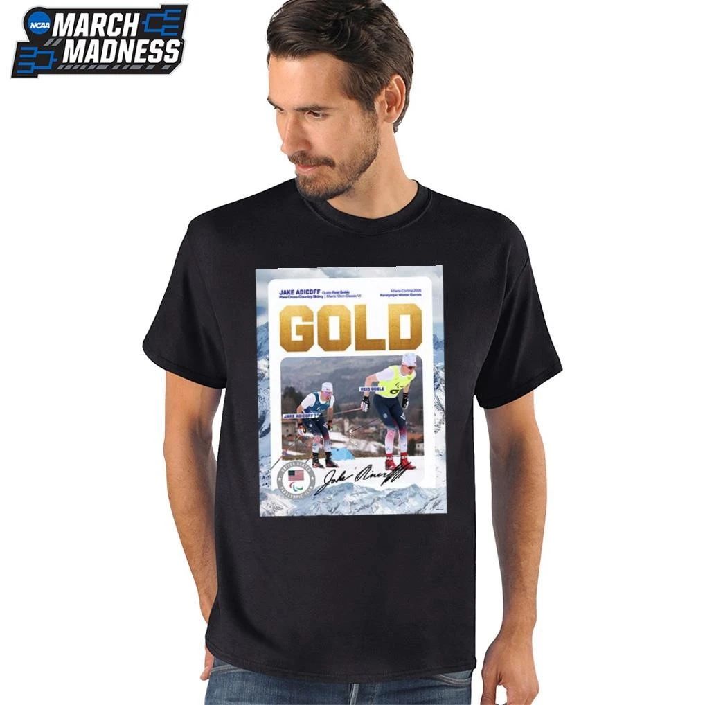 Jake Adicoff Claims The 10km Classic VI Title With Reid Goble Milano Cortina Winter Paralympics 2026 T-Shirt