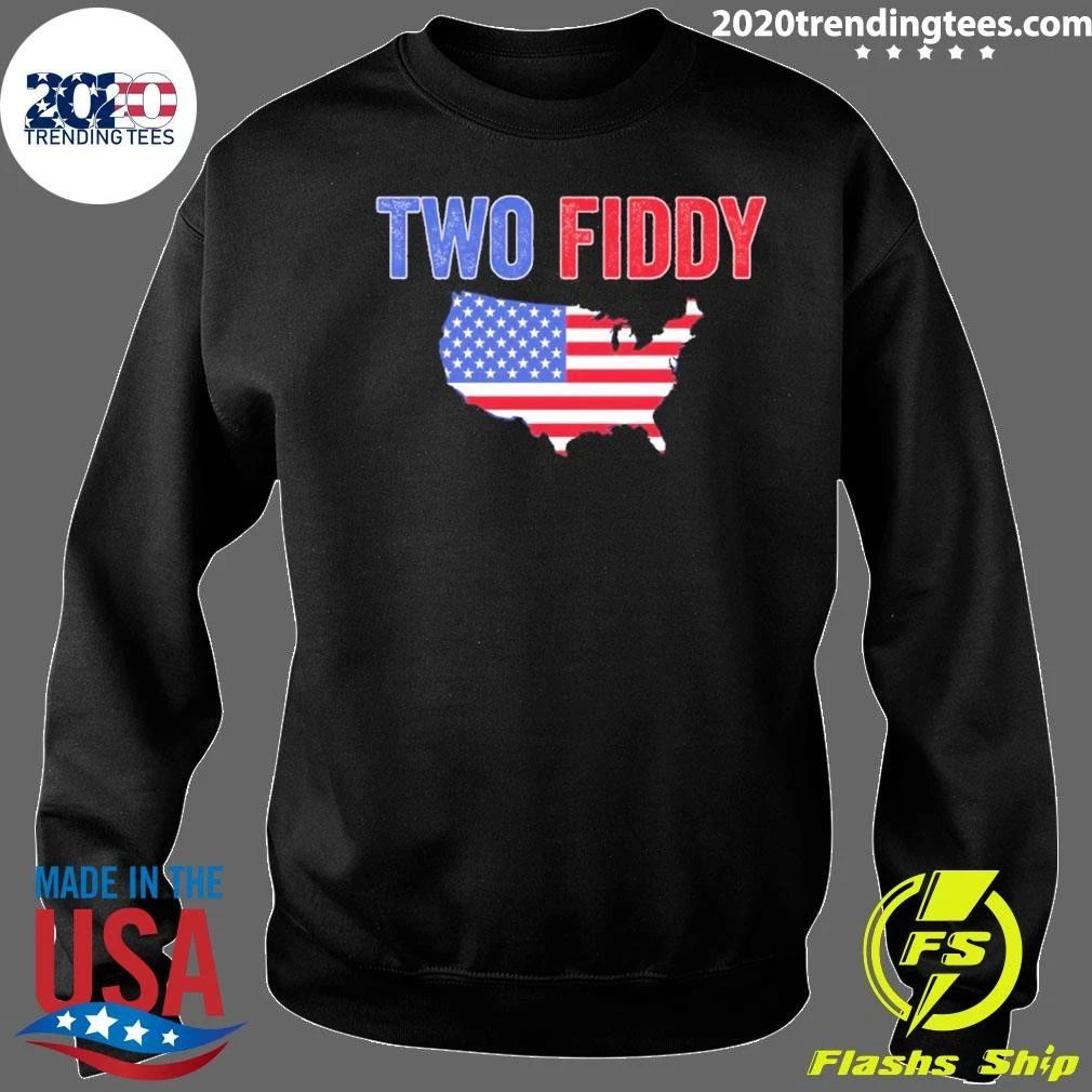 Two Fiddy Patriotic Usa Map 4th Of July America Birthday Shirt