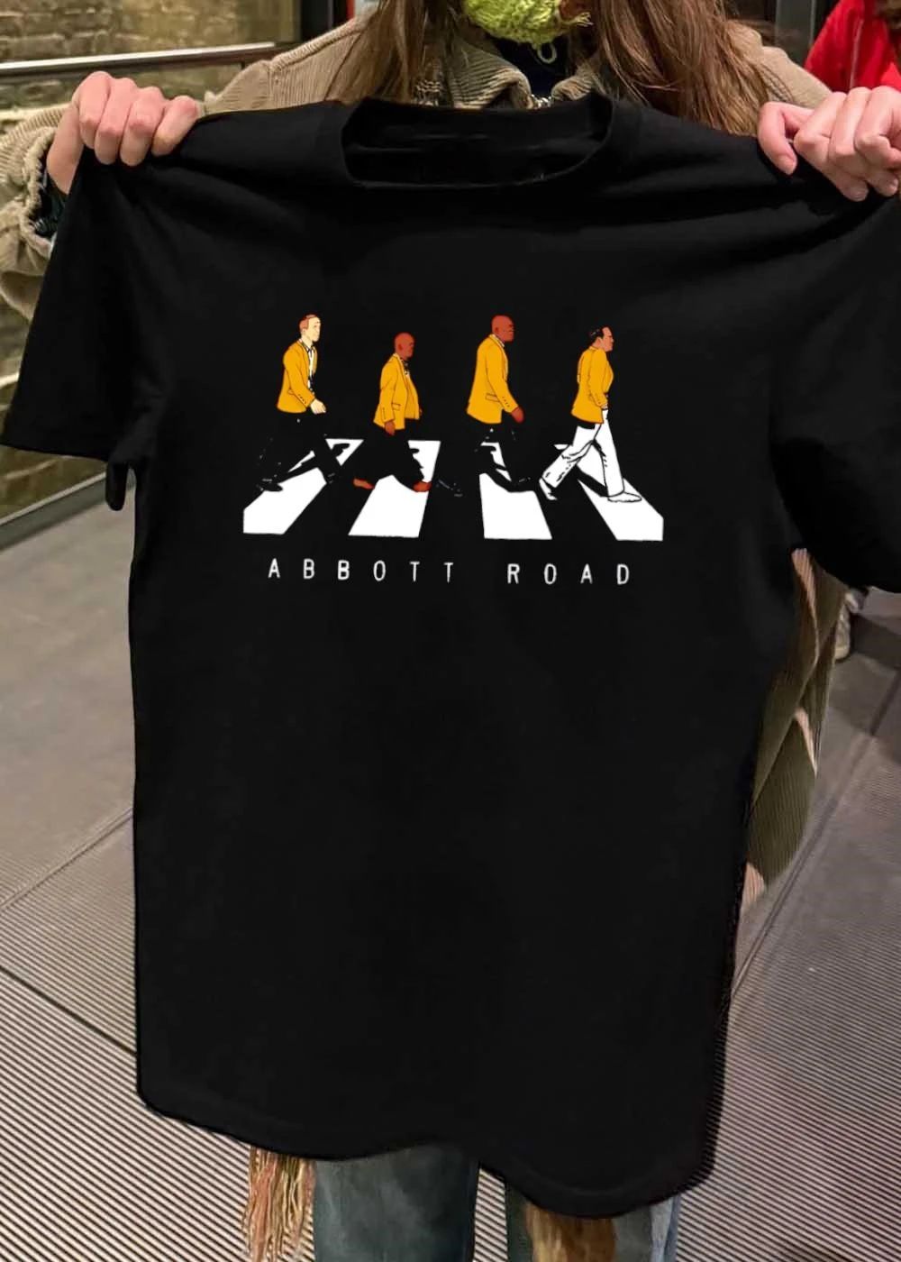 Abbott Road Four Men Walking on Crosswalk Abbott Road T-Shirt