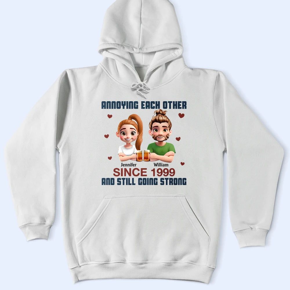 Cross Arms Couple Annoying Each Other - Personalized T Shirt