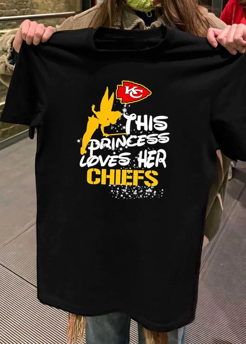 Tinkerbell This Princess Loves Her KC Chiefs shirt