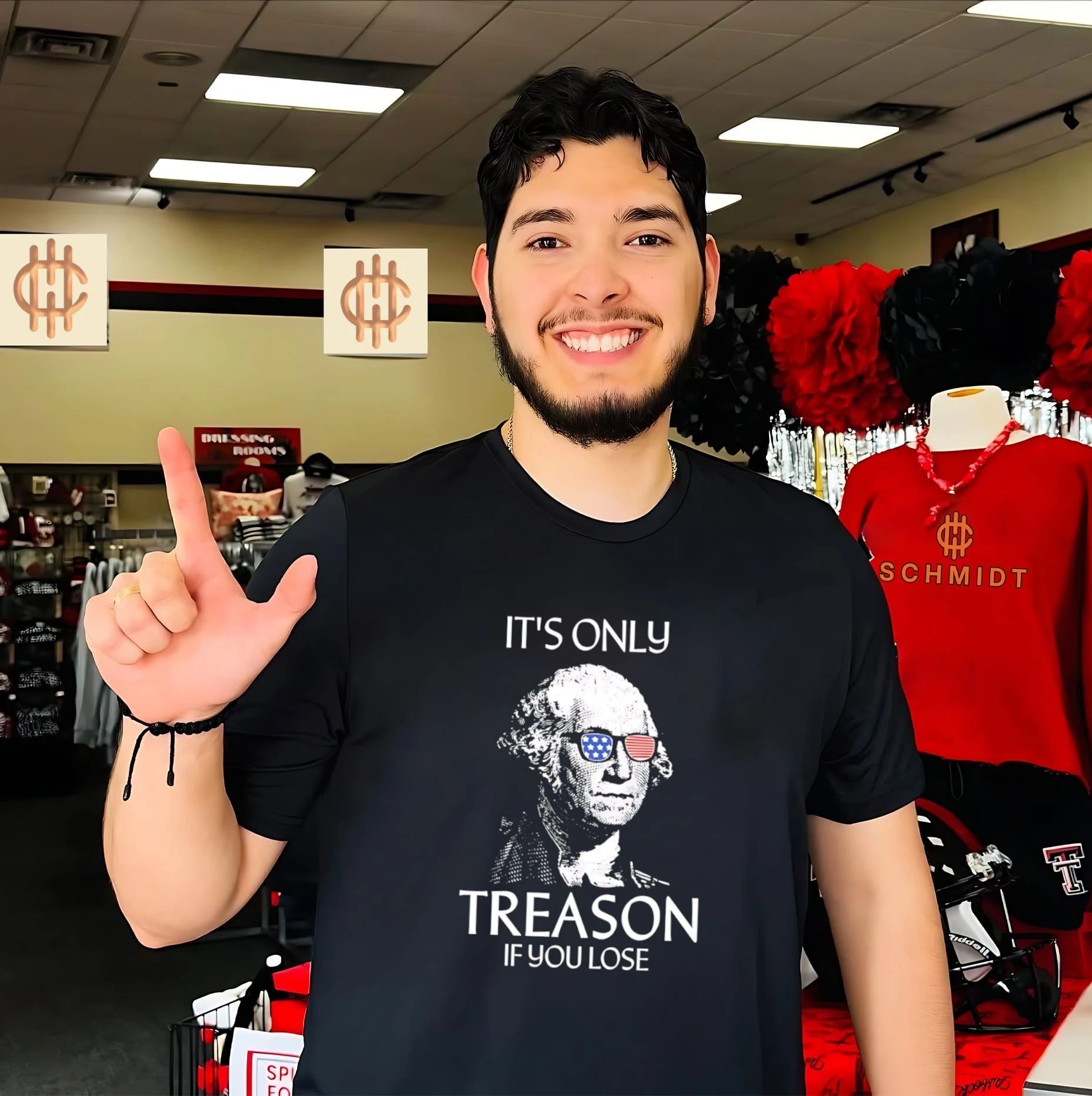 George Washiton it’s only treason if you lose vintage shirt