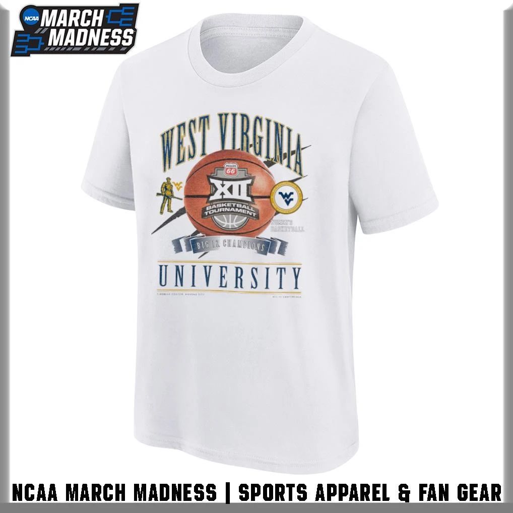 West Virginia Mountaineers 2026 Big 12 Women’s Basketball Champions Locker Room T-Shirt