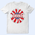 Grandma Mommy We Love You Embroidery Effect Prints - Personalized T Shirt