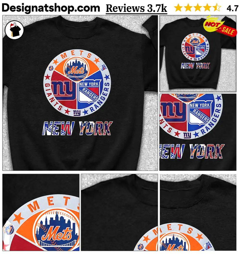 Mets Giants Rangers New York sports team shirt