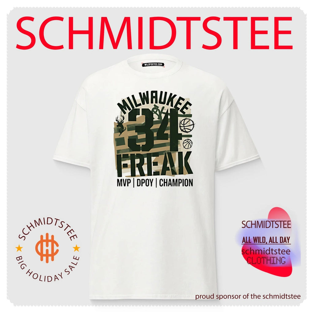 Milwaukee Freak 34 NBA player Giannis Antetokounmpo Basketball shirt
