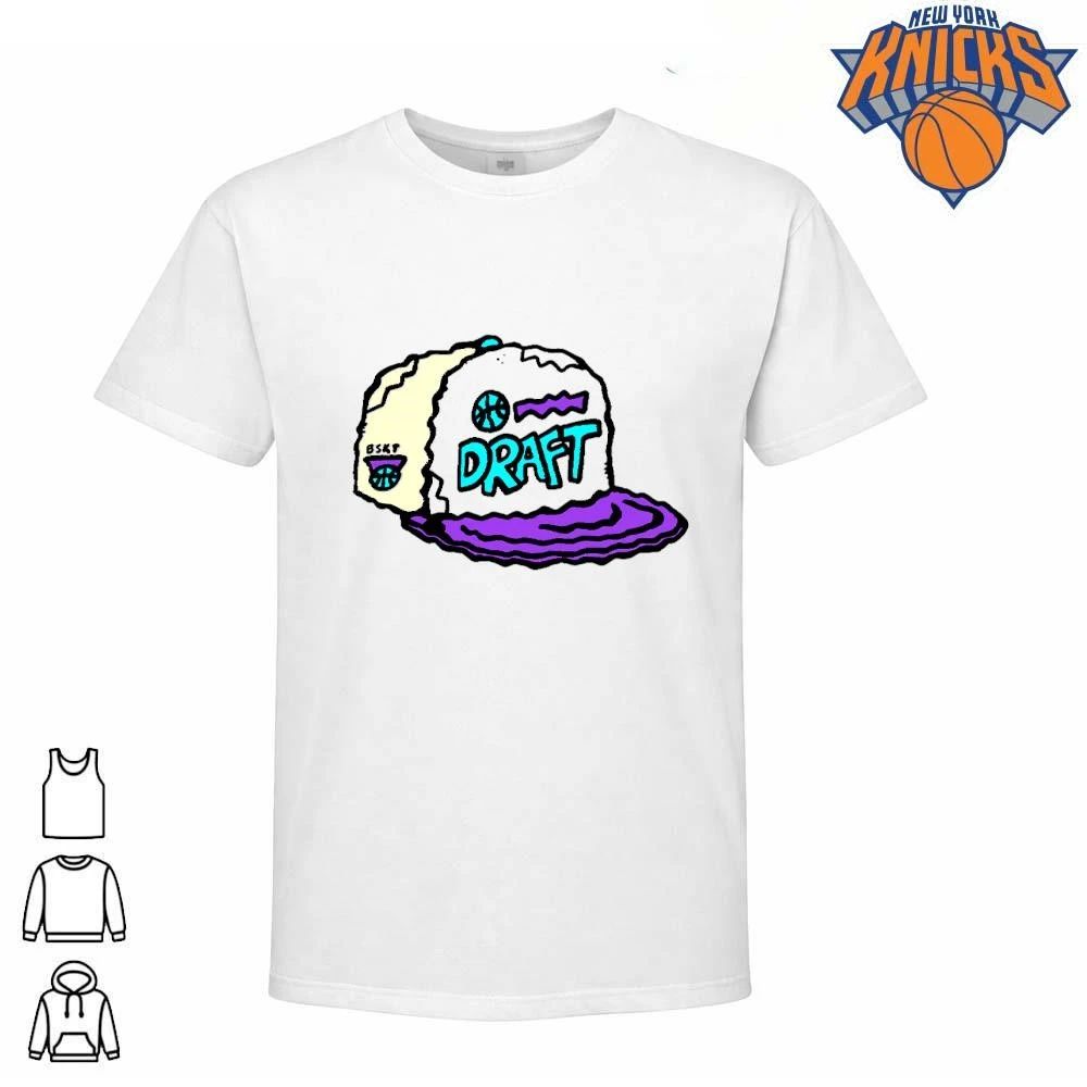 Retro Cartoon Style Basketball Draft Trucker Hat Illustration Blue Logo Shirt