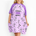 Diese Oma Mama Gehört Ihren Enkelkindern - Personalisiertes Damen-Schlafshirt
