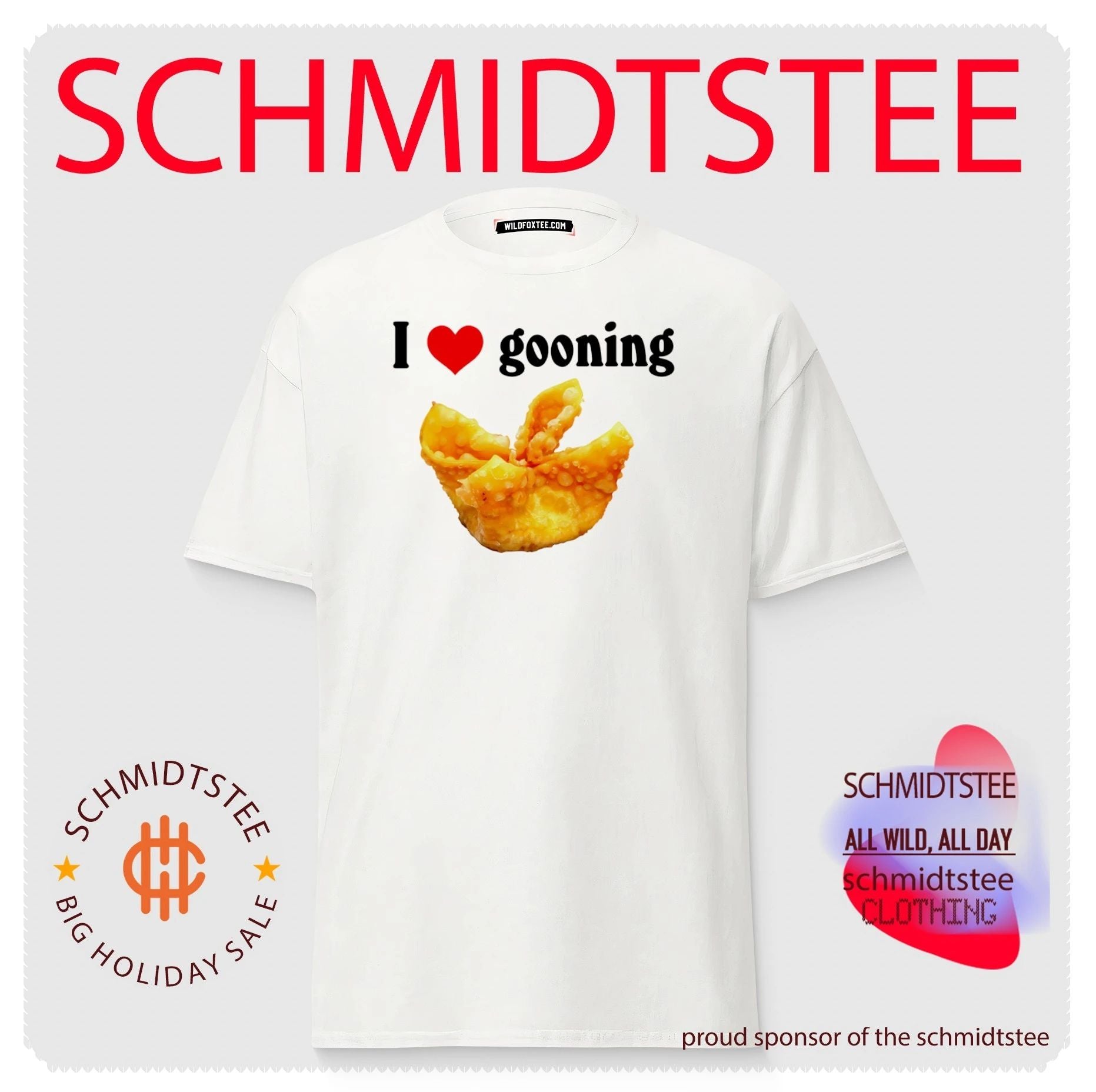 I Heart Gooning with Fried Wonton funny food meme shirt