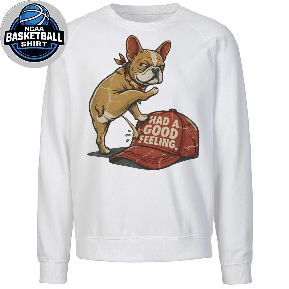Anti-Trump French Bulldog Peeing on Red Hat Had a Good Feeling Charlie Kirk Meme T-Shirt