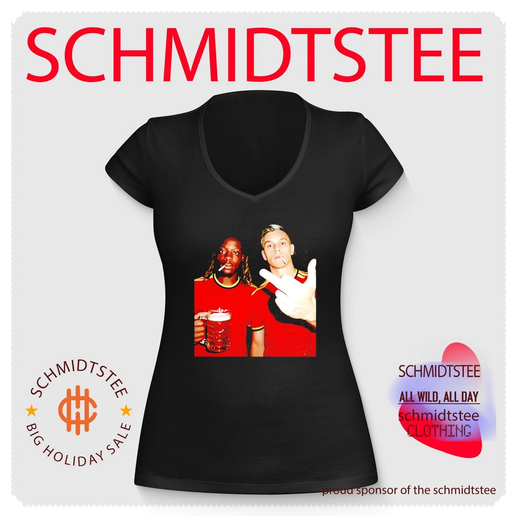 Romelu Lukaku and Kevin De Bruyne Belgium National Team Beer and Cigarettes middle finger shirt