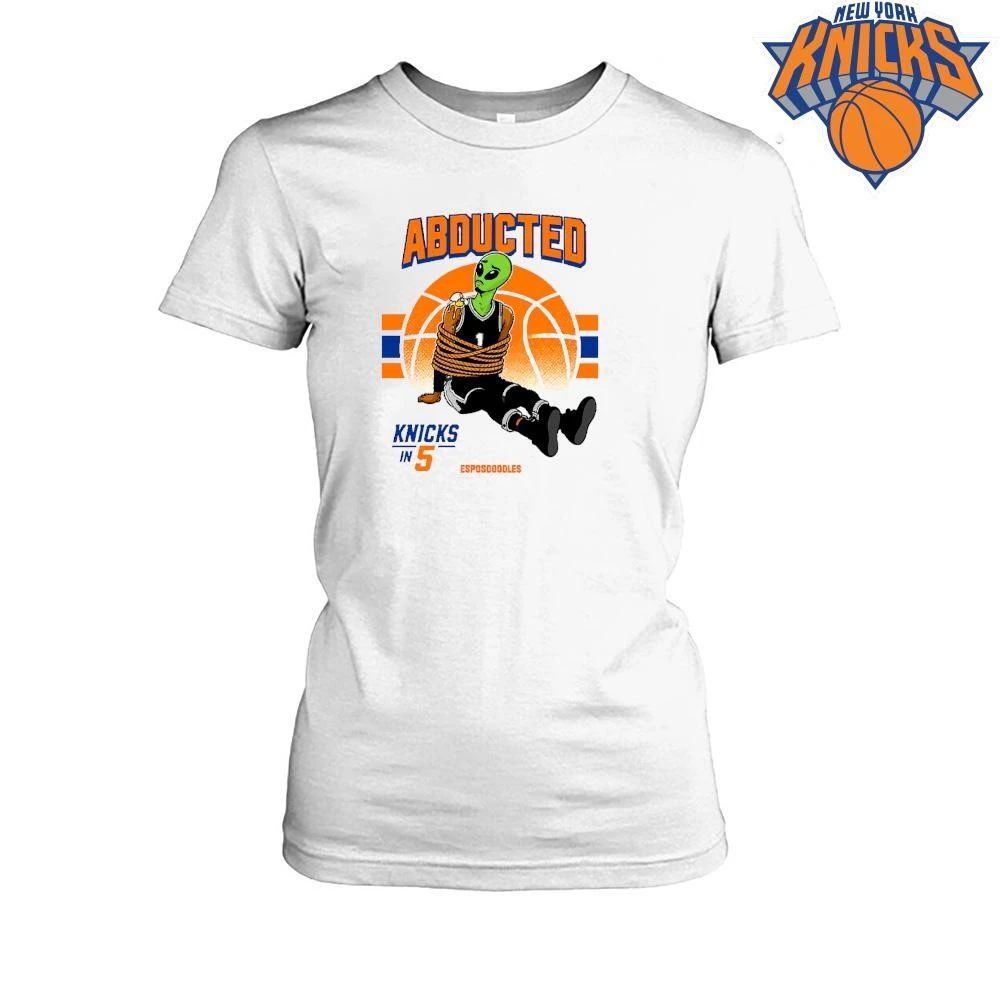 Abducted Knicks In 5 Esposdoodles Alien Basketball Shirt