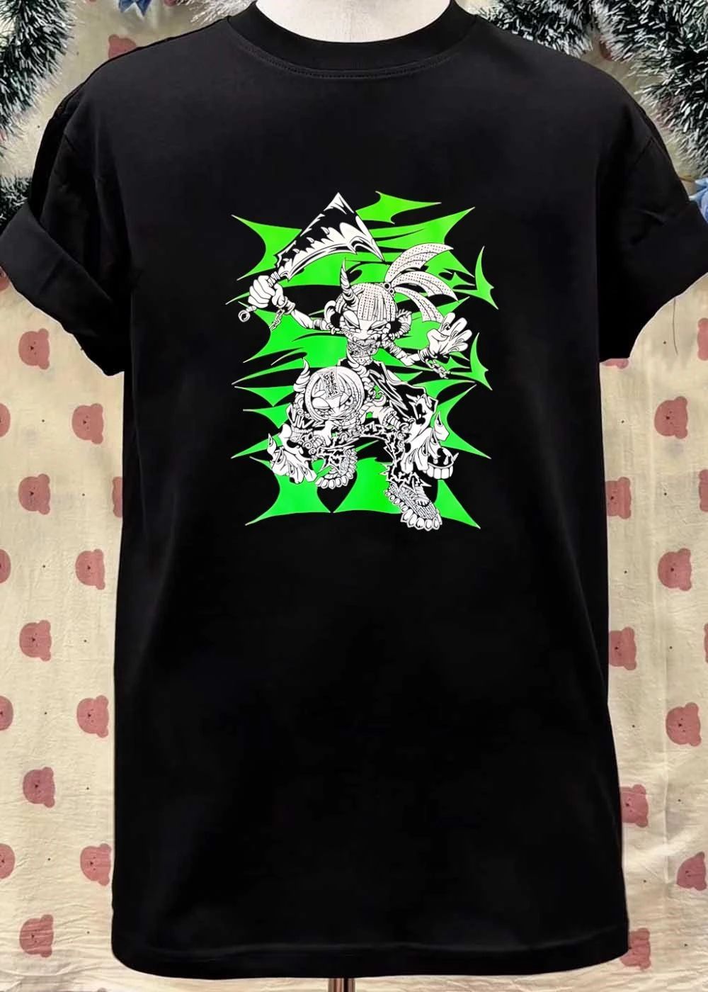 Soul Eater Anime Manga Character With Blade Sharp Green Background Graphic T-Shirt