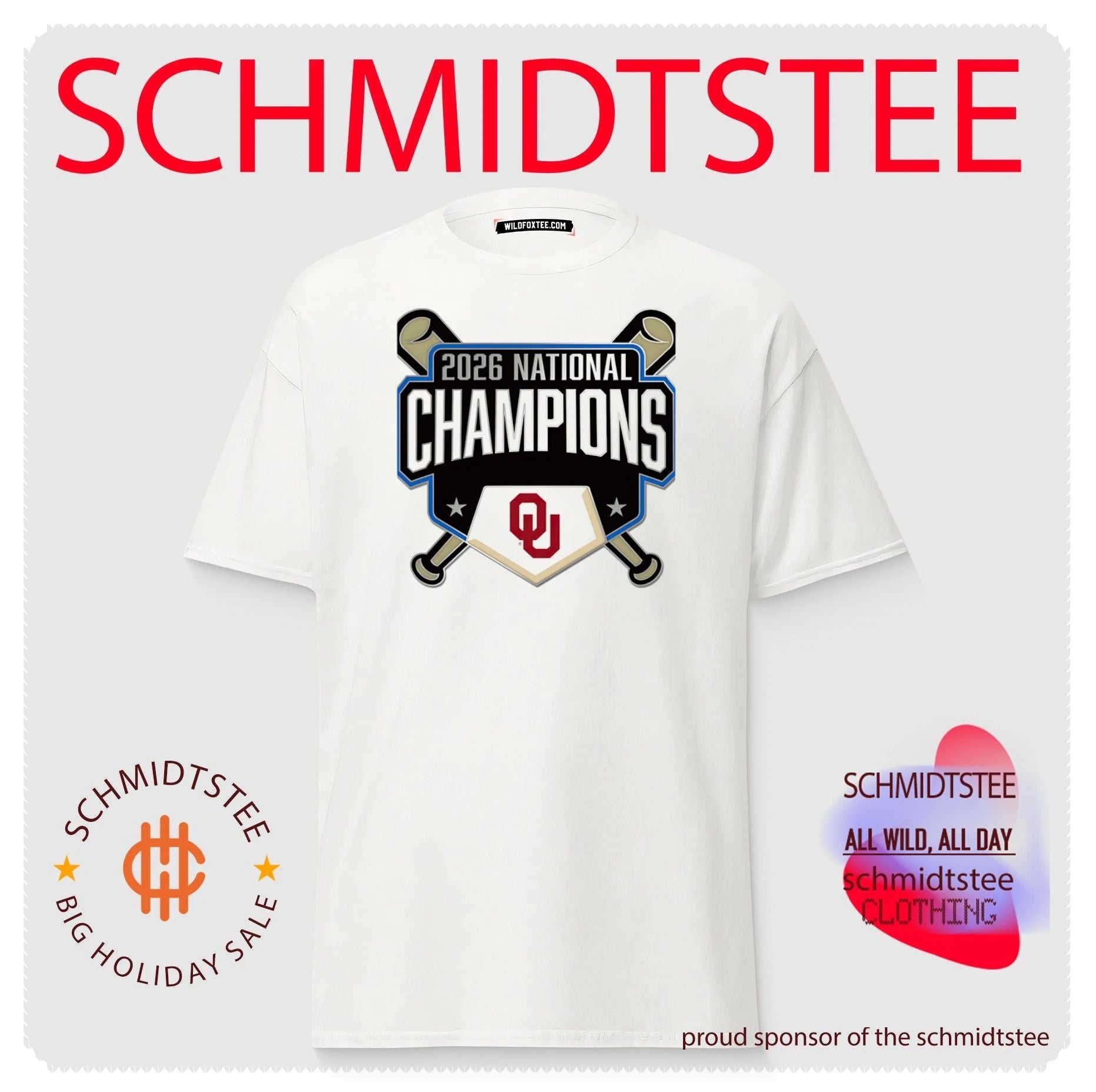 2026 Oklahoma Sooners National Champions logo shirt