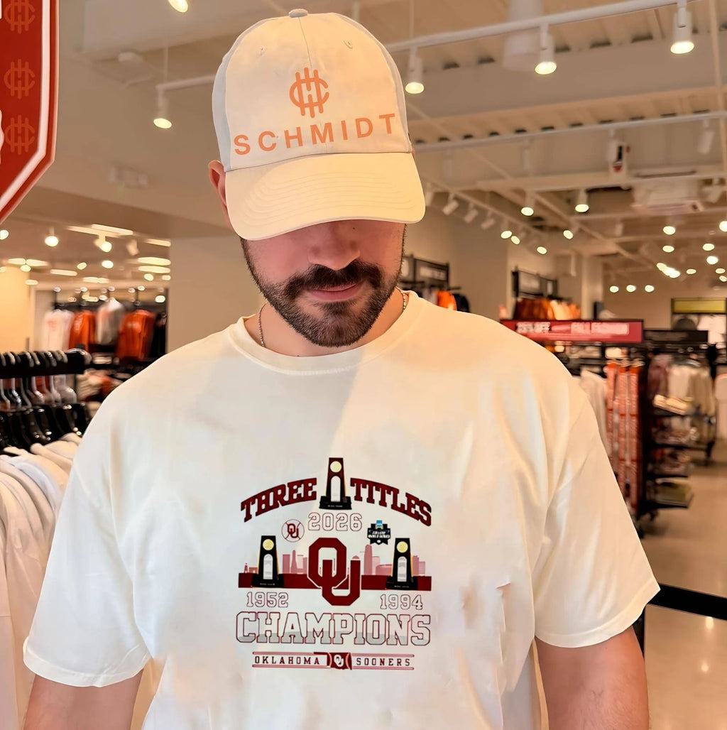 Oklahoma Sooners Three Titles 1952 1994 2026 Champions shirt
