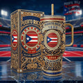 Puerto Rico 1898 Isla del Encanto Ornate Jeweled Tumbler
