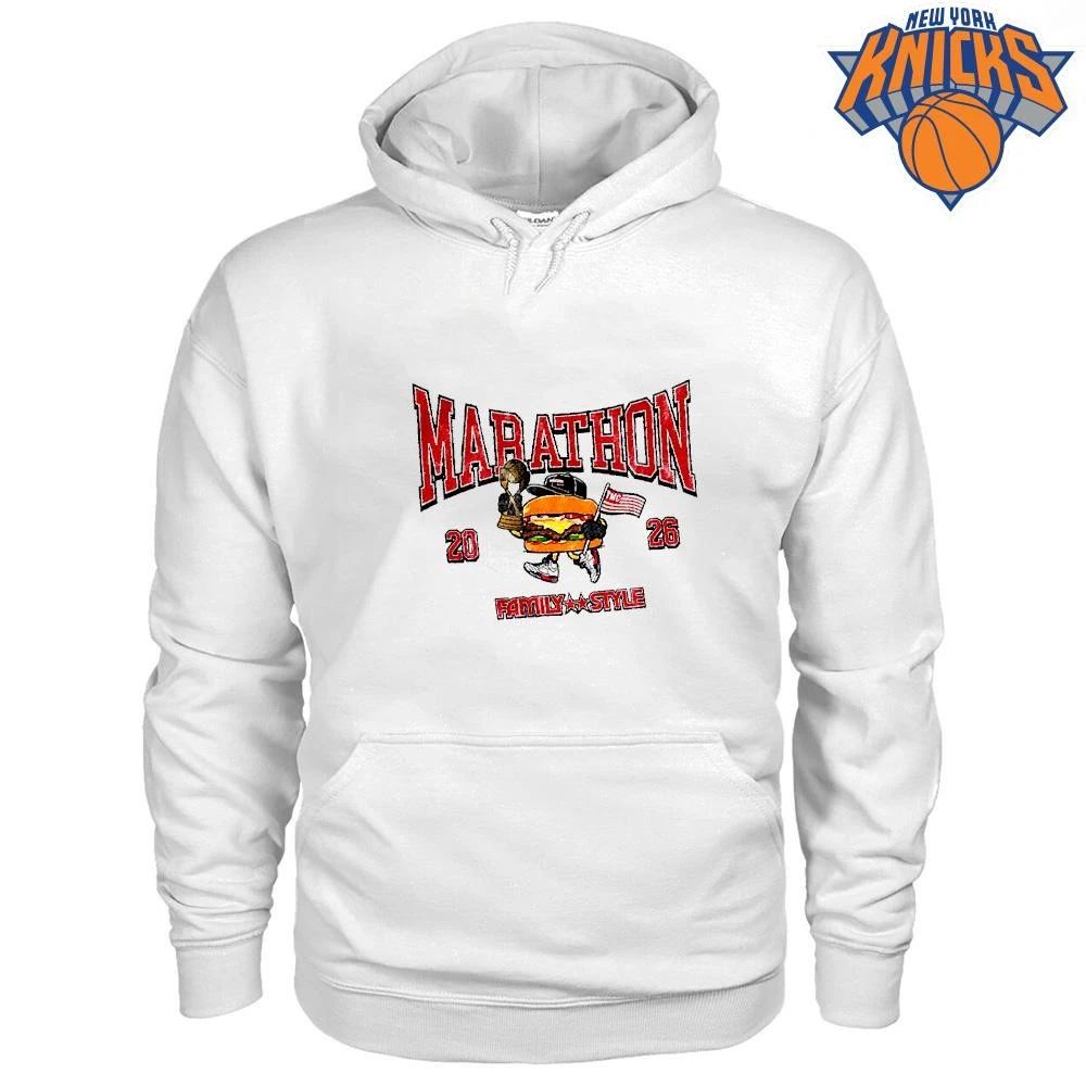 Marathon Family Style Hamburger Champion Trophy Retro Graphic shirt