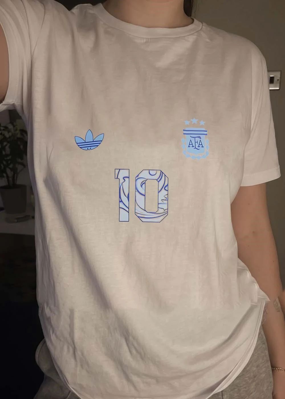Argentina AFA 10 Trefoil Logo Jersey Argentina Shirt