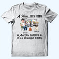 A Girl Her Dogs Camping - Personalized T Shirt