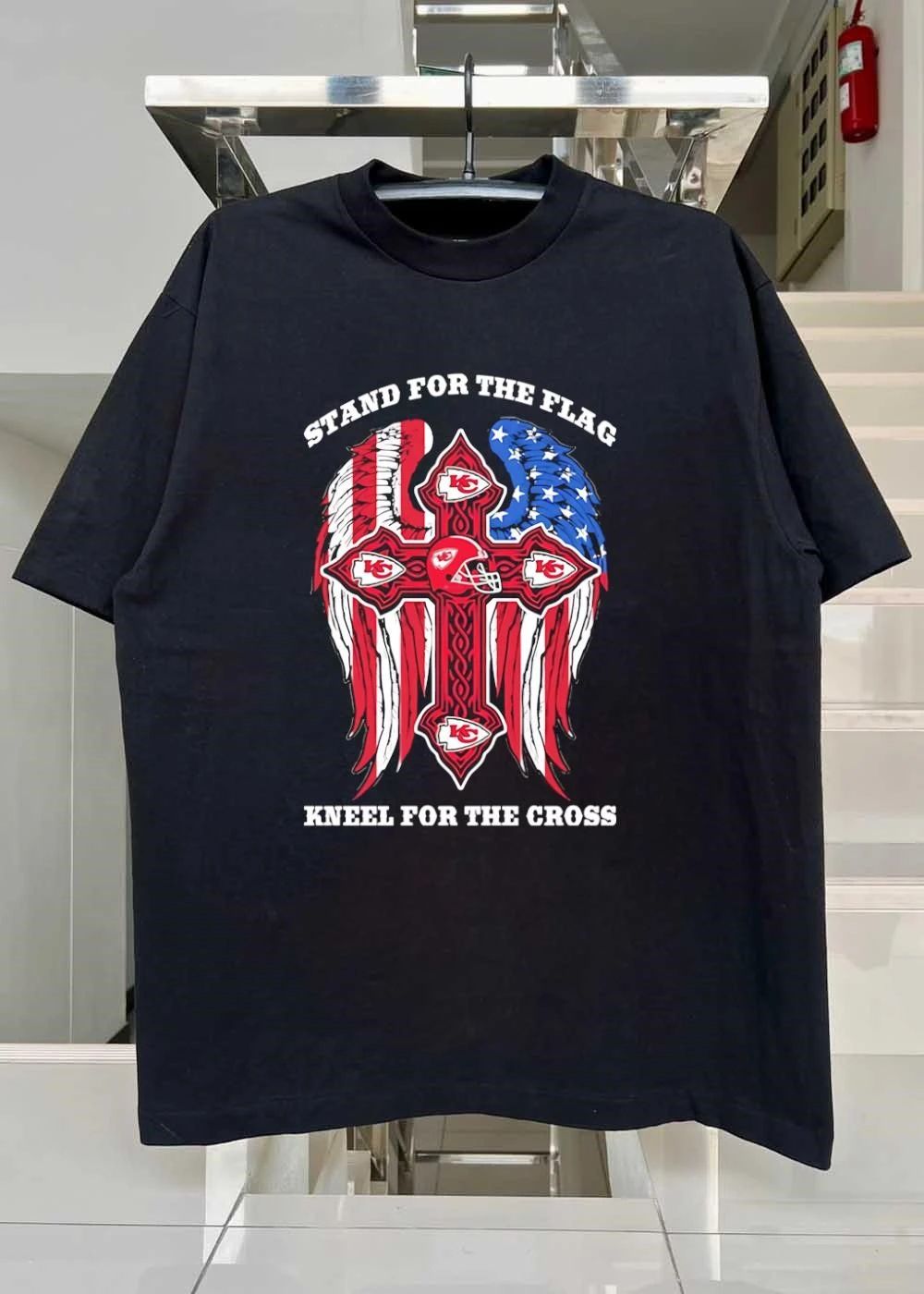 Stand for the Flag Kneel for the Cross Kansas City Chiefs shirt